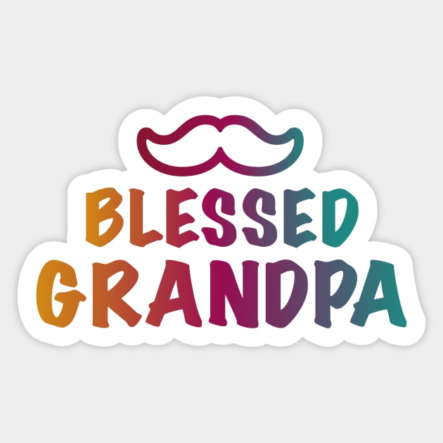 Blessed Grandpa Sticker by Introvert Home 